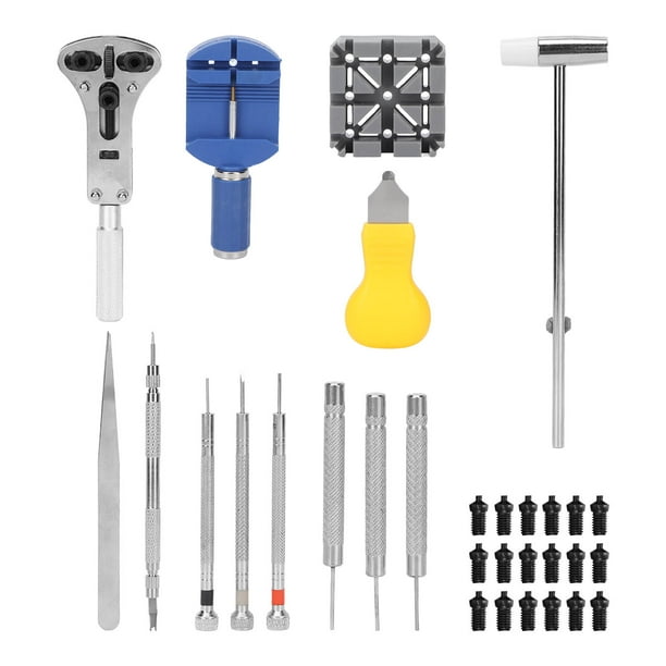 Loewten 14pcs Watch Repair Kit Watch Case Opener Watch Battery Replacement Tool Kit With Carry Bag Watch Repairing Tools Professional Watch Repair