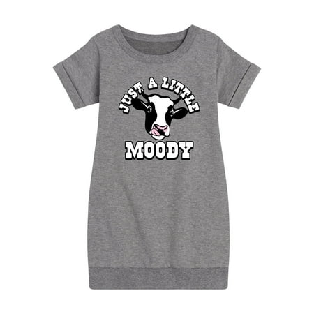 

Instant Message - Just A Little Moody - Toddler & Youth Girls Fleece Dress