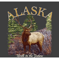 thumbnail image 2 of Adventure Society Alaska Crew Neck Short Sleeve Adult T-shirt
-XXL-Charcoal, 2 of 3