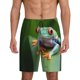 thumbnail image 1 of Balery Red-Eyed Tree Frog Pantalones cortos de pijama de punto de algodón para hombre con cinturilla y bolsillos-4X-Large, 1 of 6