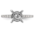thumbnail image 4 of Solid 14K White Gold Diamond Side-Stones with CZ Cubic Zirconia Center Stone Engagement Ring Size 5, 4 of 8