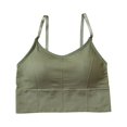 thumbnail image 1 of Qarigey Sujetador deportivo Push Up para mujer, Tops cortos de entrenamiento físico con correa ajustable Ropa interior verde, 1 of 6