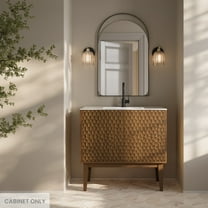 Bosse 36" Freestanding Bathroom Vanity Cabinet without Top in Brown Oak