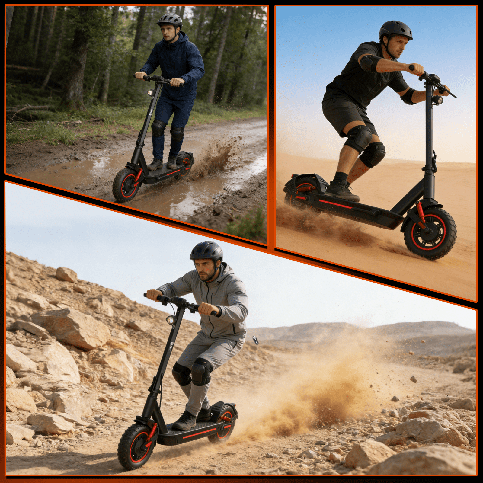 OBX 1200W Smart Electric Scooter for Adults, 30 MPH & 35 Miles Range, 10" Pneumatic Tires, Foldable Off-Road E-Scooter with App Control, Turn Signals,UL Certified