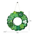 thumbnail image 2 of VOTRUDI Spring Saint Patrick's Day Front Door Wreath,St. Patrick's Day Wreaths for Front Door,Shamrocks Wooden Plaques Wreath St. Paddy's Day Decorations,12x11in，Green, 2 of 9