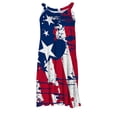 thumbnail image 4 of OAVQHLG3B Womens Dresses Sun Dresses Women Summer Casual 4th of July Outfits American flag Casual Round Neck Leisure And Entertainment Sling Digital Print Mini Dress, 4 of 5