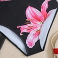 thumbnail image 6 of Edvintorg Girls Swimsuit Size 6 Floral Printed High Waisted Halter Bathing Suit and Cover Up Skirt Bottom 3 Piece Bikini Set for Girls, 6 of 6