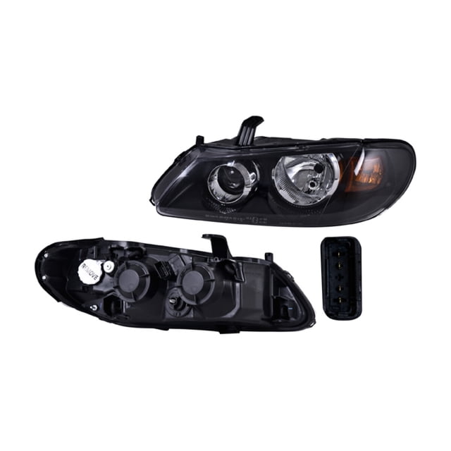 Faro Almera 2003 A 2005 Nissan Izq Fondo Negro Eléctrico DEPO