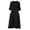 Black, variant on HBBIKVI Button-Front Midi Dress for Women Casual V-Neck A-Line Dress with Elbow-Length Sleeves,Side Pockets,and Relaxed Fit for Warm Weather Style