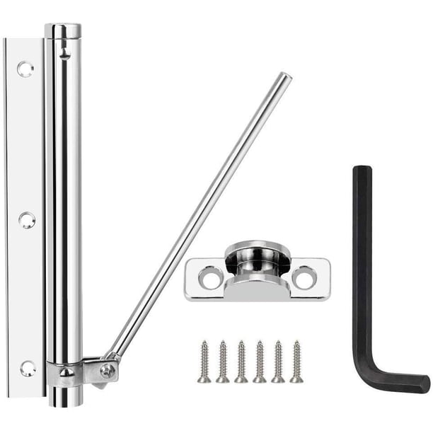 Cierrapuertas con resorte automático Universal, ligero, de aluminio, puerta lateral flexible, desaceleración mecánica con tornillo y llave para puerta batiente, dormitorio, oficina, hogar, hotel