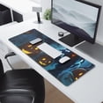 thumbnail image 2 of Long Mouse Pads for Desk,Halloween Scarecrow and Pumpkins At Night Desk Mats on Top Of Desks, Desk Mouse Pad Extra Large with 3mm Non-Slip Base and Stitched Edge for Gaming,Work,Home 31.5x11.8in, 2 of 4