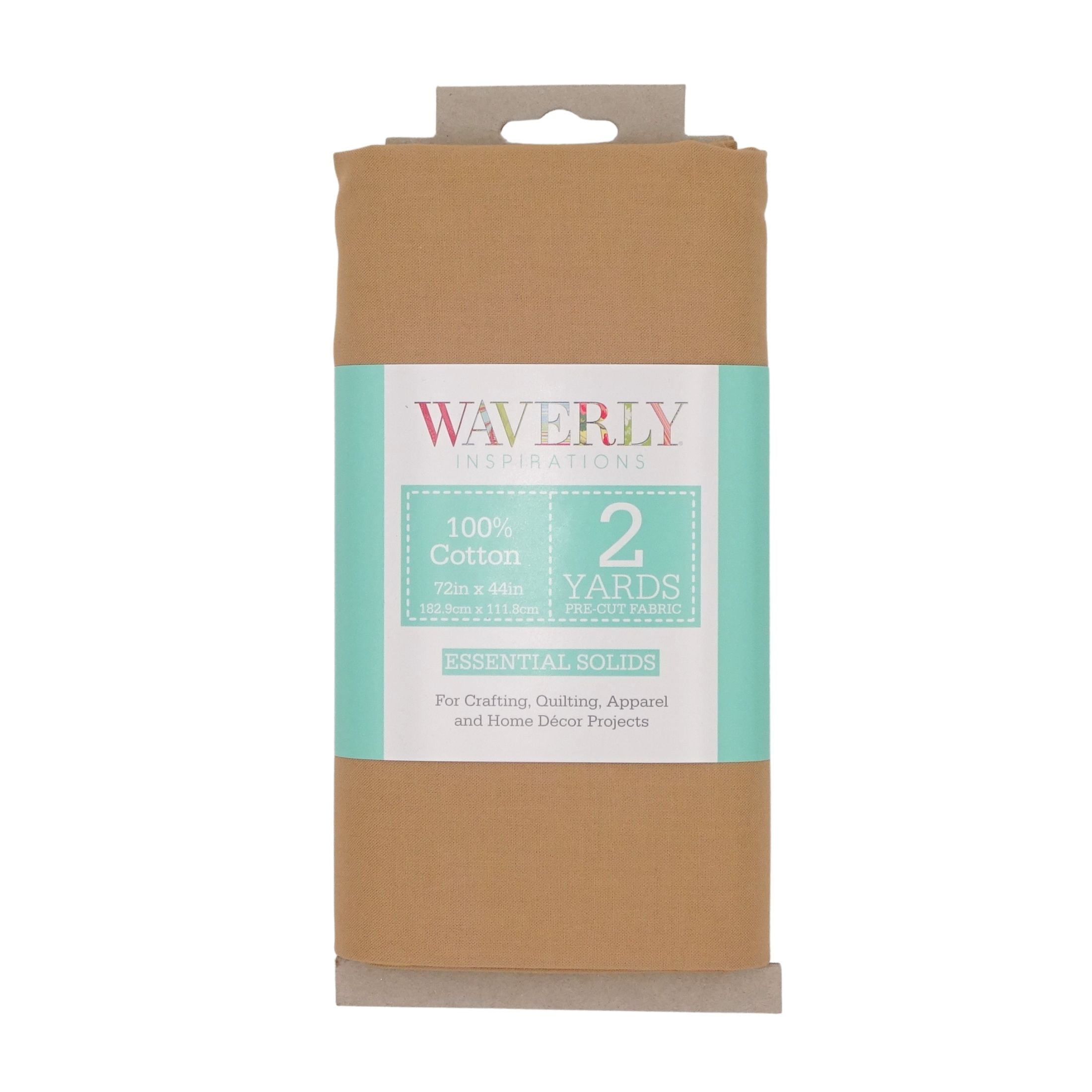 (2 pack) Waverly Inspirations 2 Yard Cut 100% Cotton Solid Fabric, Brown Sugar, 44" Wide for Quilting & Sewing