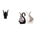 thumbnail image 1 of Estatua del gesto de la roca,Estatuas y figuras de dedos con gestos de música rock,Esculturas de resina con estantes modernos y creativos,estatua de cisne,Figuras de cisne,estatuas,decoración, 1 of 8