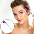thumbnail image 6 of Unique Bargains Dual Comb Eyebrow Brushes for Women Eyelash Eyebrow Travel Makeup Tool Purple 8.15" Length, 6 of 7