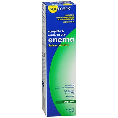 Sunmark Complete & Ready-To-Use Enema Saline Laxative, 4.5 Oz.