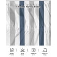 thumbnail image 5 of Blue Gray Striped Wrap Around Bed Skirts for King Bed 16" Drop, Bed Skirt with Adjustable Elastic Belt Dust Ruffle Bed Valance for Bedroom Hotel Luxury Farmhouse Stripe Art Bed Frame Cover, 5 of 7