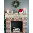 thumbnail image 6 of Christmas Mantel Scarf Fireplace Decorations for Living Room, Winter Watercolor Xmas Pine Trees on Linen Fireplace Mantel Scarf Cover Runner for Halloween/Thanksgiving/Christmas Decor 60"x17", 6 of 6
