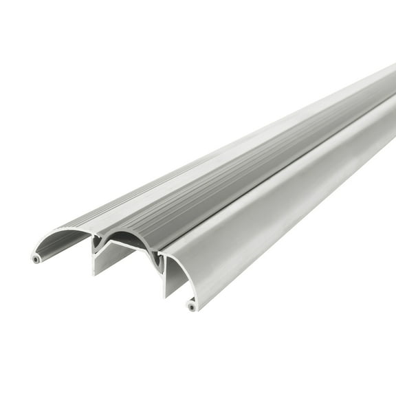 M-D Building Products 08409 3-3/8 in. x 1-1/8 in. x 36 in. Silver Aluminum and Vinyl High-Profile Threshold