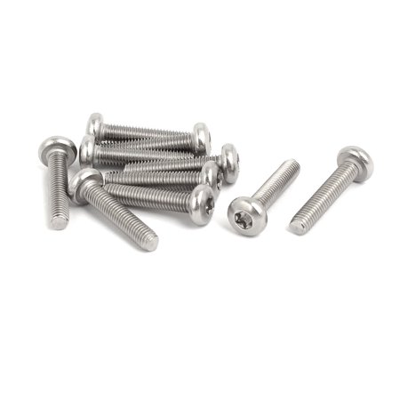 

M5x25mm 304 Stainless Steel Pan Head Torx Socket Cap Security Screw 10pcs