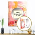thumbnail image 3 of Designart "Island Sunrise Pink Gold Collage" Abstract Collages Mirror Wall Decor - Modern Pink Abstract Hallway Wall Mirror Art - 32" x 24" Inch, 3 of 5