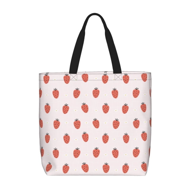Balery Strawberry Bolsa de Mano para Mujeres con Cremallera, Bolsa de Gimnasio con Compartimentos, Bolsa para Laptop, Bolsa para Trabajo