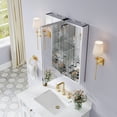 thumbnail image 5 of ANGELES HOME 24" ×30" Bathroom Medicine Cabinet with Copper-Free Tri-View Mirror & Open Side Storage, Recessed or Surface Mount, Soft-Close Door, Aluminum Frame, 5 of 16