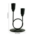 thumbnail image 3 of AuroraX Short Taper Candle Holder Black Metal Modern O Shape Double Candlestick Holders Romantic Vintage Elegant Decorative Rustic Candle Stand Valentines Day Table Centerpieces Dining Wedding Decor, 3 of 6