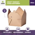 thumbnail image 2 of CIAO! Kraft Take Out Microwavable Food Containers, 30 oz No.1 (450/case), 2 of 9