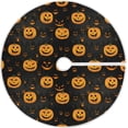 thumbnail image 1 of FMSHPON Halloween Pumpkin Scary Face Xmas Christmas Tree Skirt Stand Mat for Holiday Party Decoration Indoor Outdoor 36 inches, 1 of 6