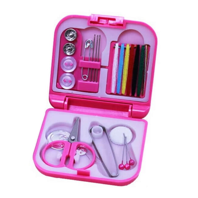 Billuyoard Bolsa de costura DIY portátil de alta calidad, Kits de costura de plástico para viajes en casa, agujas de coser, hilos, caja de Tela de costura y artesanía