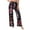 Black #10, variant on Womens Plaid Pajama Pants Soft Drawstring Pajama Bottoms Comfy Causal Sleep Lounge Pants
