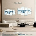 thumbnail image 4 of Elephant Stock Wooden Blue Whale Wall Art - Horizontal Multi Panel Canvas - Living Room Wall Decor - Animal Multi Panel - Blue And White Decor - 52" x 32", 4 of 8