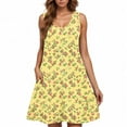 thumbnail image 4 of Taylonsss 2025 Summer Casual Dress for Womens Sleeveless Round Neck Short Floral Print Dress Casual Everyday Outfit, 4 of 6