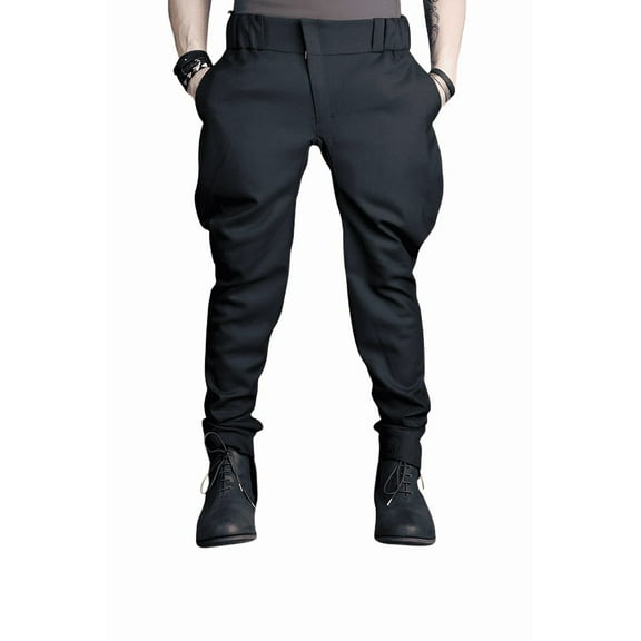 Royal Mens Black Jodhpur Polo Breeches Horse Riding Baggy Trousers Pants