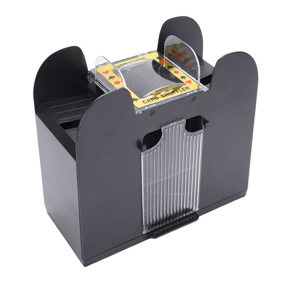 Suodoka Automatic Card Shuffler 6 Decks Battery Operated Electric Playing Card Shuffler for Home Card Game Travel, ABS Material, 8.66 inches / 22 cm Length
