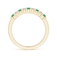 thumbnail image 2 of ANGARA Natural Square Emerald and Princess Diamond Semi Eternity Wedding Ring in 14K Yellow Gold for Women (Size-2.2mm) | May Birthstone, Anniversary, Jewelry Gift for Women | Natural Emerald Ring, 2 of 10