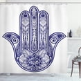 thumbnail image 1 of Ambesonne Hamsa Shower Curtain, Antique Shape, 69"Wx70"L, Navy Blue, 1 of 3