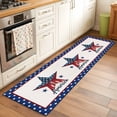 thumbnail image 2 of Independence Day 2'x6' Runner Rugs for Hallway Kitchen Bedside Non Slip, 4th of July Patriotic Star Blue Red Flag Entryway Rug Runners with Rubber Backing, Long Carpet Runner for Laundry Room, 2 of 8