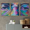 thumbnail image 2 of wall26 Framed Canvas Print Wall Art Set Geometric John Lennon Triptych Graffiti &amp; Street Art Cities Mixed Media Realism Scenic Urban Multicolor for Living Room, Bedroom, Office - 16"x24&quot, 2 of 5