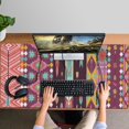 thumbnail image 4 of Long Mouse Pads for Desk,Ethnic Figure and Pattern Desk Mats on Top Of Desks, Desk Mouse Pad Extra Large with 3mm Non-Slip Base and Stitched Edge for Gaming,Office,Work,Home 47.3"x23.6", 4 of 6