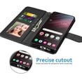 thumbnail image 5 of Galaxy S23 Case, Samsung Galaxy S23 Wallet Case, Galaxy S23 Leather Case, Tekcoo PU Leather Folio Flip Cover Magnetic Closure TPU Shockproof Protective Case Kickstand Strap -Black, 5 of 11