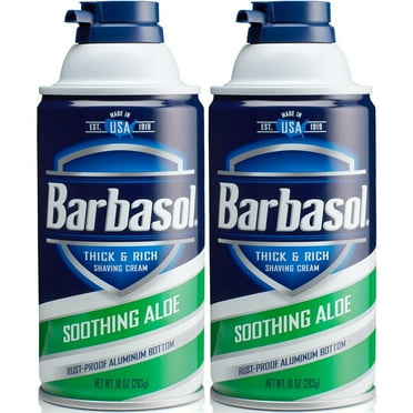 2 Pack - Barbasol - Thick and Rich Shaving Cream With Soothing Aloe 10oz Each