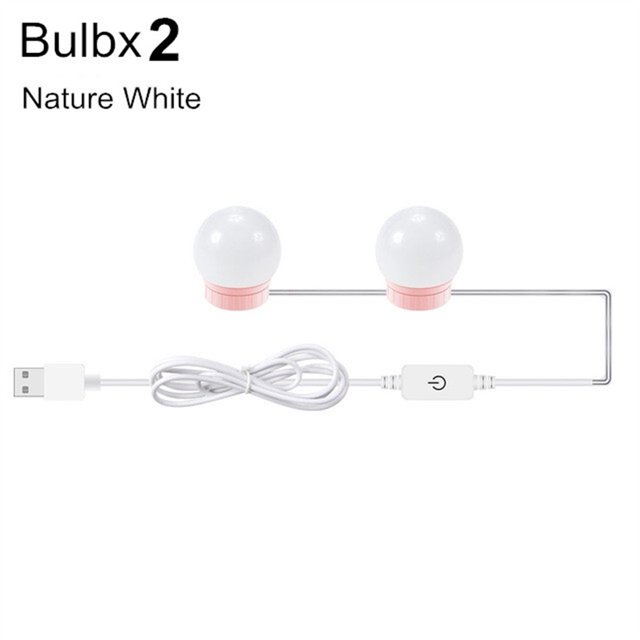 LED Makeup Mirror Light Bulb Lights Stepless Dimmable Wall Lamp 6 10 14Bulbs Kit for Dressing Table ,Widely Use