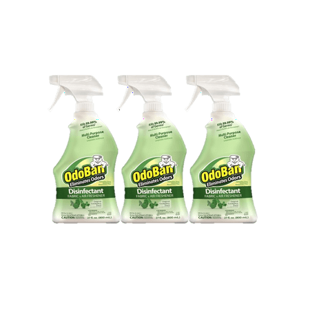 OdoBan Original Eucalyptus Scent Disinfectant Fabric & Air Freshener, 27 fl oz (Pack of 3)