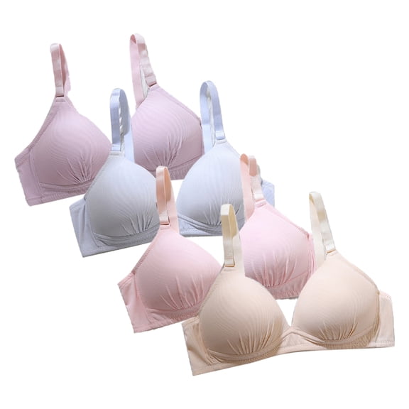 LYMAYTER Women Teen Girls Sports Bra Soft Cotton No-Wire Breathable Vest for Training Bra 75-90A