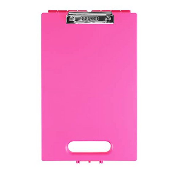 Dexas Clipcase de Rangement avec Poignée, Rose 16 Pouces x 10 Pouces