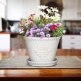 thumbnail image 2 of ATT SOUTHERN INC CRM-030935 12" White Lorna Planter, 2 of 6