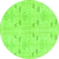 thumbnail image 1 of Ahgly Company Indoor Round Abstract Green Modern Area Rugs, 5' Round, 1 of 4