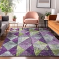 thumbnail image 7 of Addison Rugs Mayfield Premium Machine Washable Transitional Geometric Purple Rectangle Rug, 9' x 12', 7 of 7