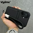 thumbnail image 2 of Card Slot Wallet Holder with Wrist Strap Phone Case for iPhone 13 15 16 Pro Max 11 12 14 Plus X XS XR Nylon Lanyard Bumper Cover Purple For iPhone 14 Pro, 2 of 6
